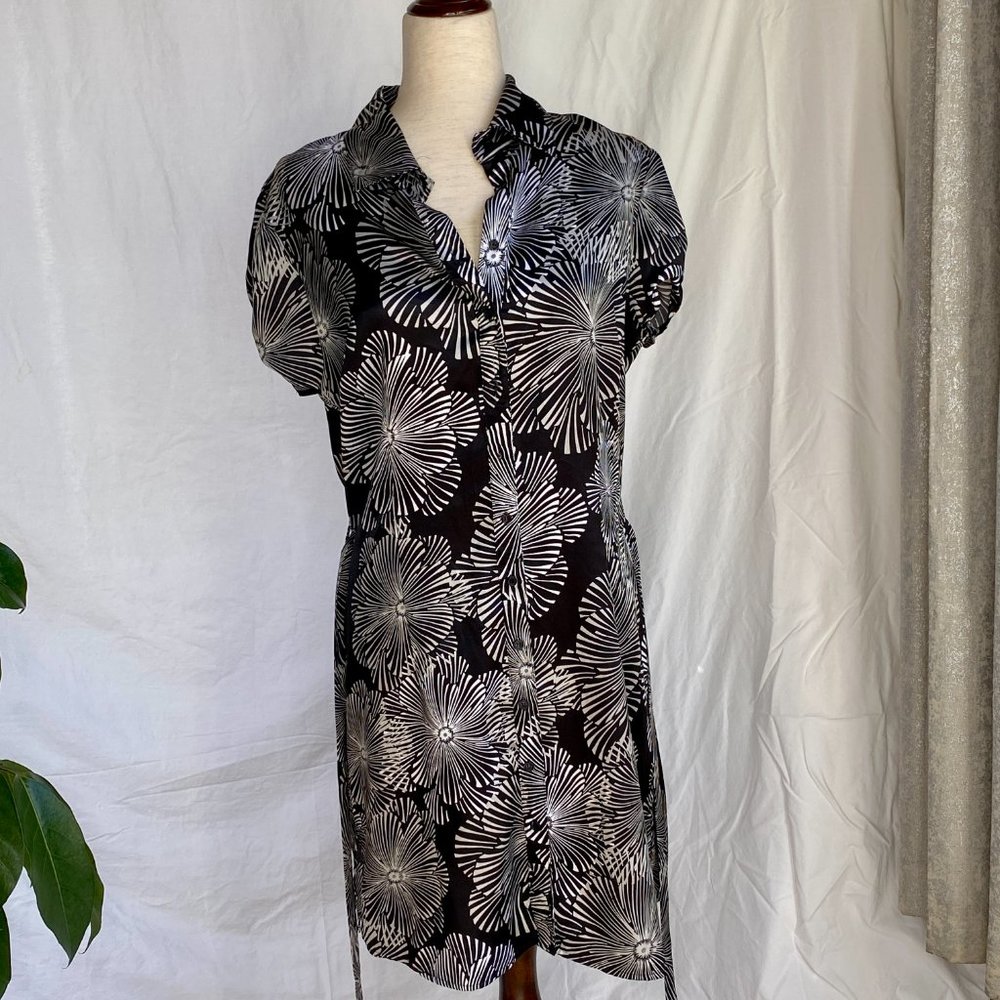 Apt. 9 Abstract Floral Shirt Dress, L - Picture 8 of 8